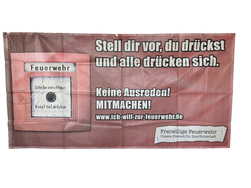 Banner: „Stell dir vor du drückst“